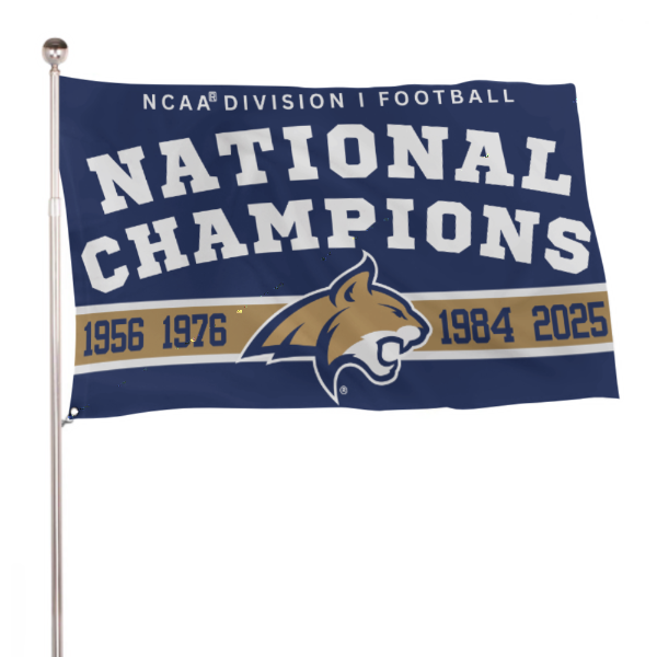 MSU Bobcats National Champions All Years in Football - 3' x 5'