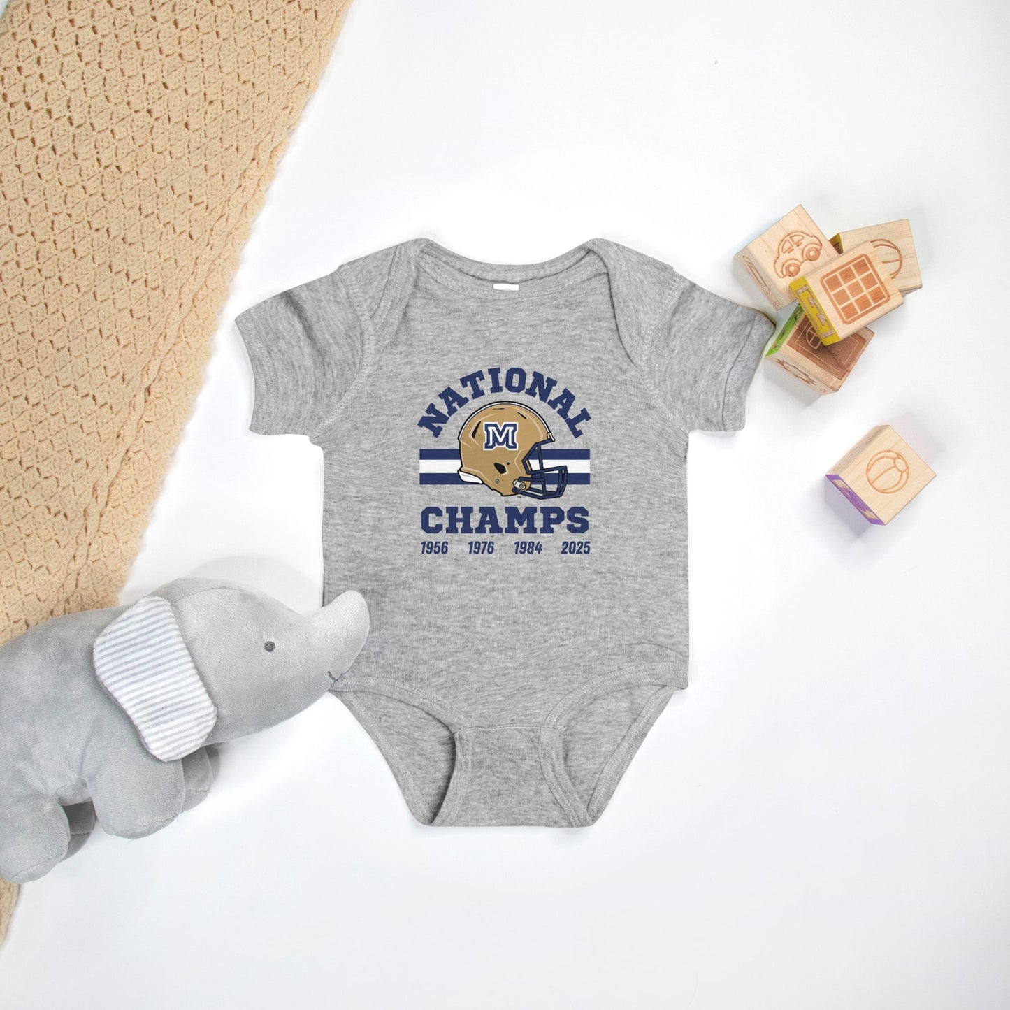 Baby Onesie - MSU Bobcats National Champions (3 colors available)