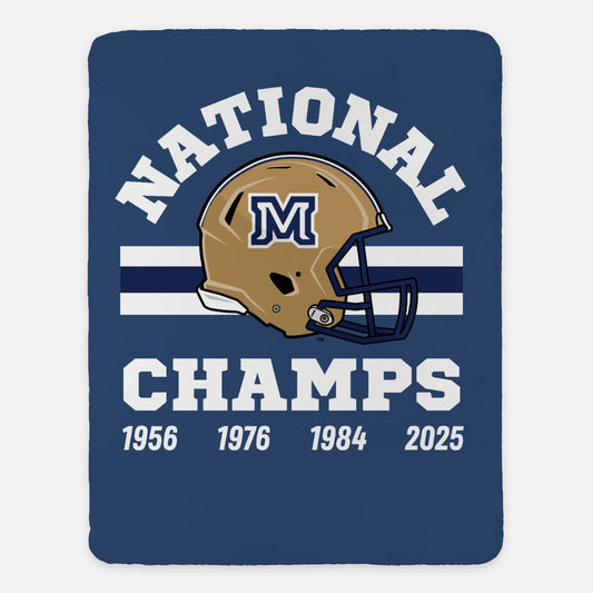 MSU Bobcats National Champions Sherpa Blanket - 60" x 80"(SAND)