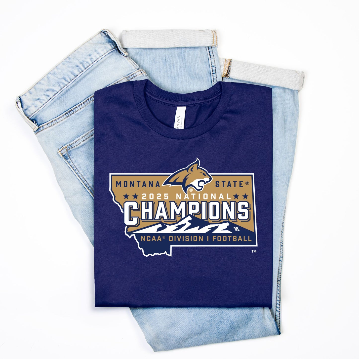 Adult Unisex - Official NCAA Football Champions Tee (MSU Bobcats!)