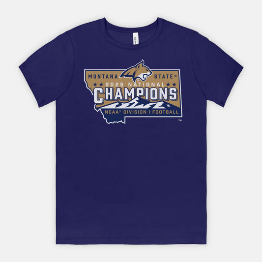 Adult Unisex - Official NCAA Football Champions Tee (MSU Bobcats!)