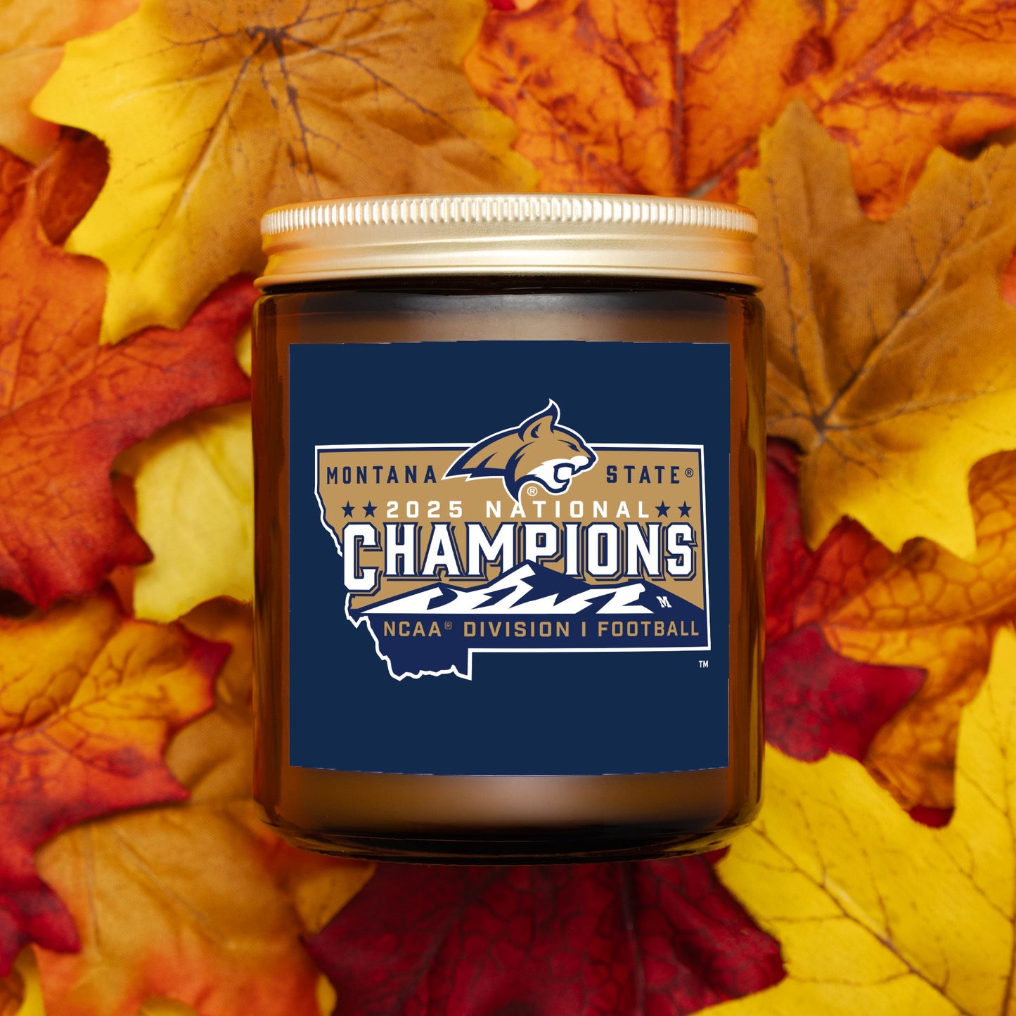 2025 MSU Bobcats National Champions Candle