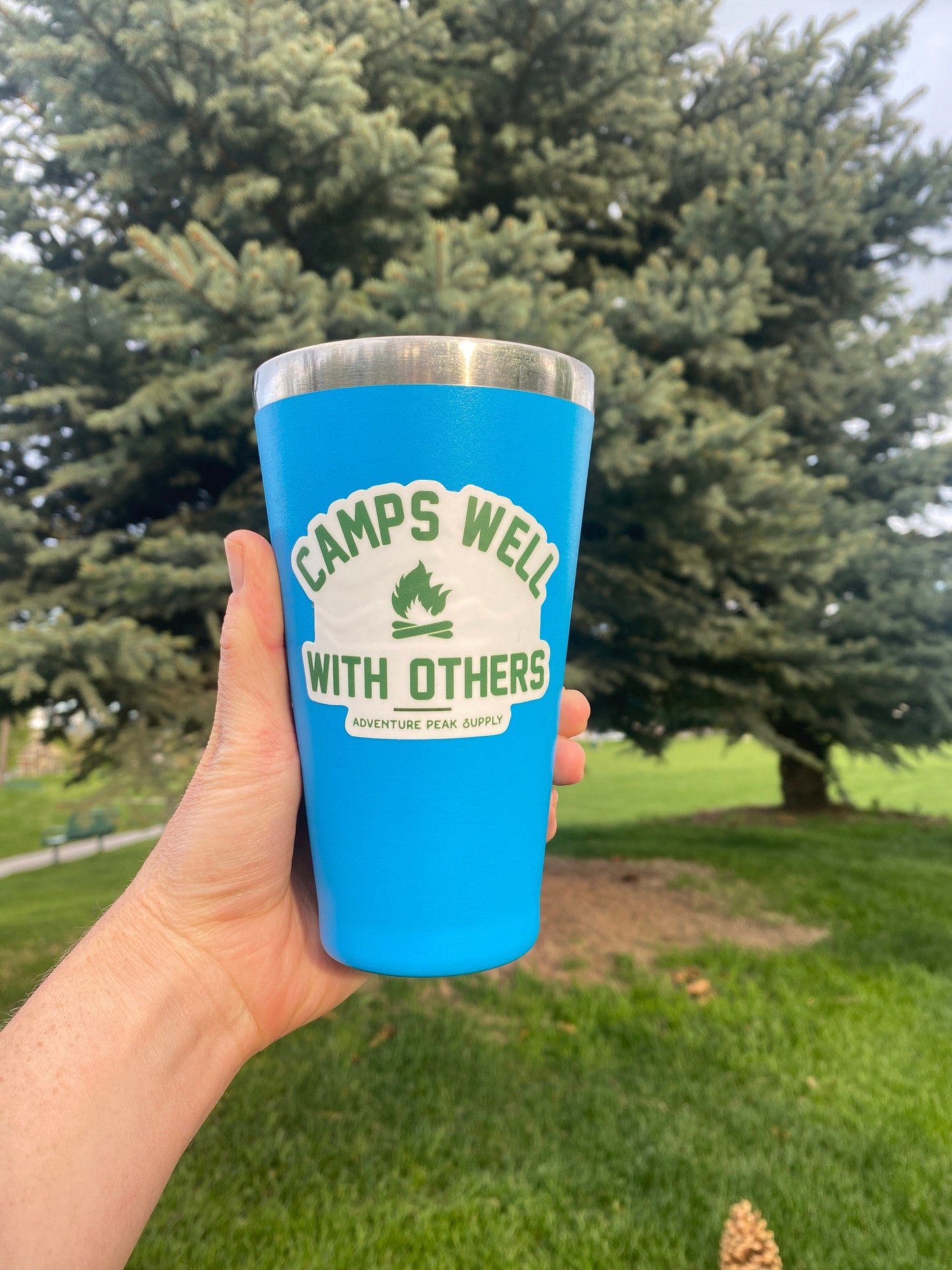 Camps Well With Others - Waterproof Sticker