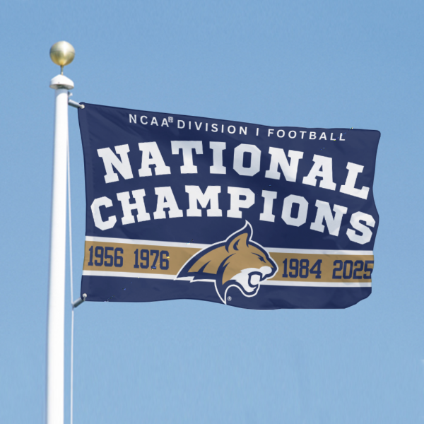 MSU Bobcats National Champions All Years in Football - 3' x 5'