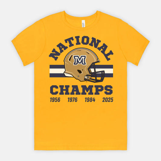 Adult Unisex - MSU Bobcats National Champions T-Shirt