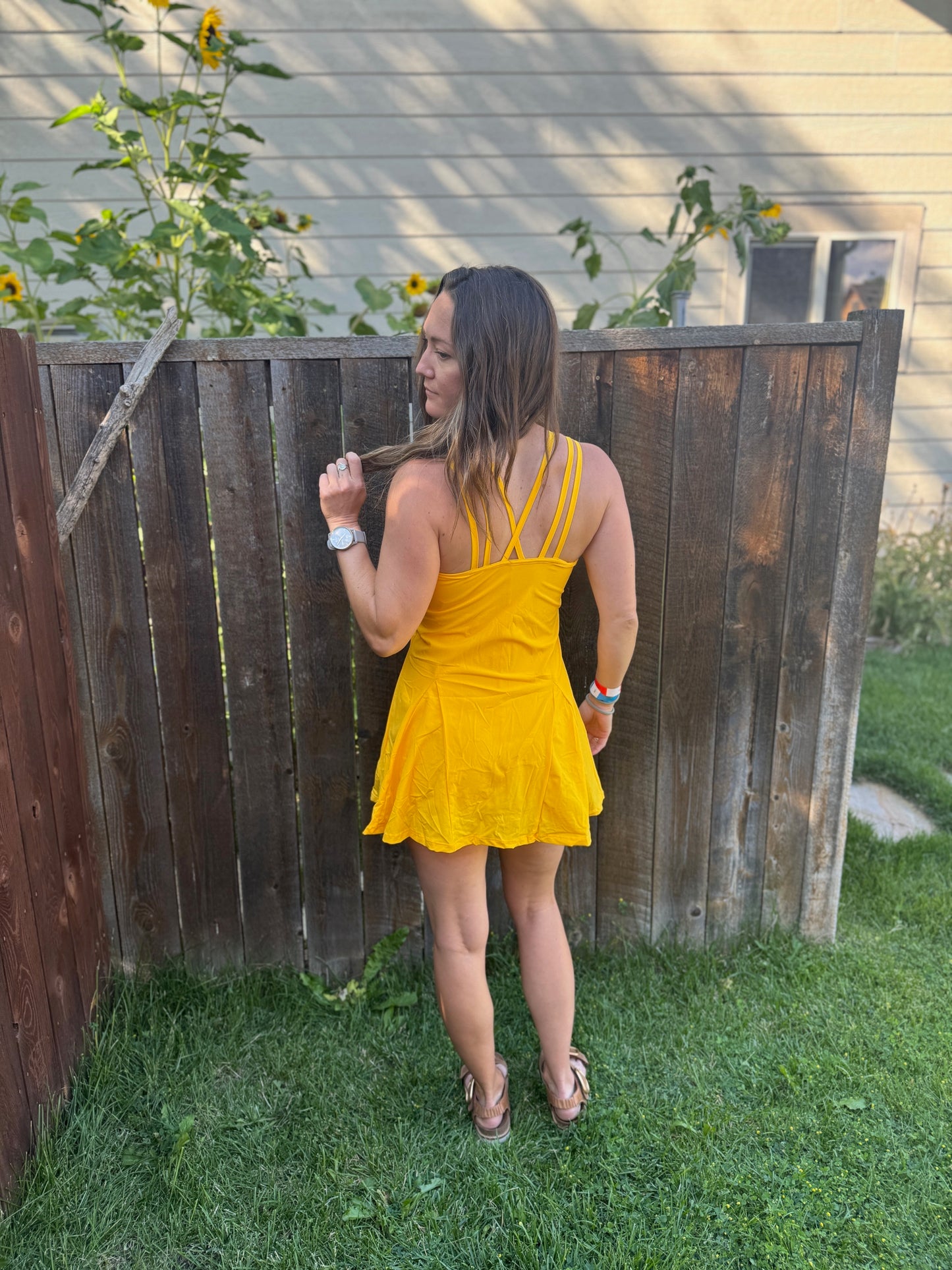 MSU Bobcats Gold A-Line Dress - Pockets and Shorts!