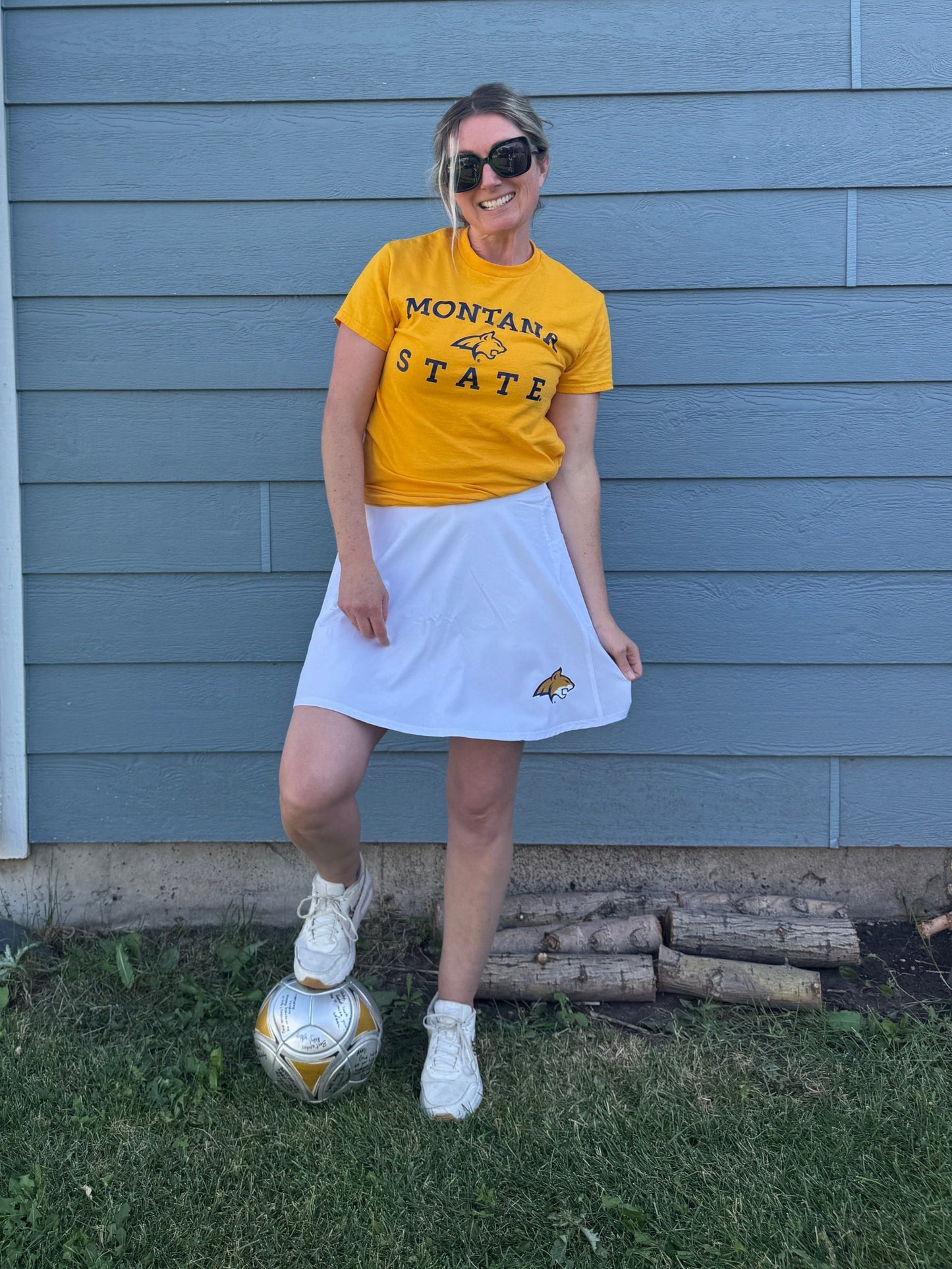 MSU Bobcats Flowy Skort (White)