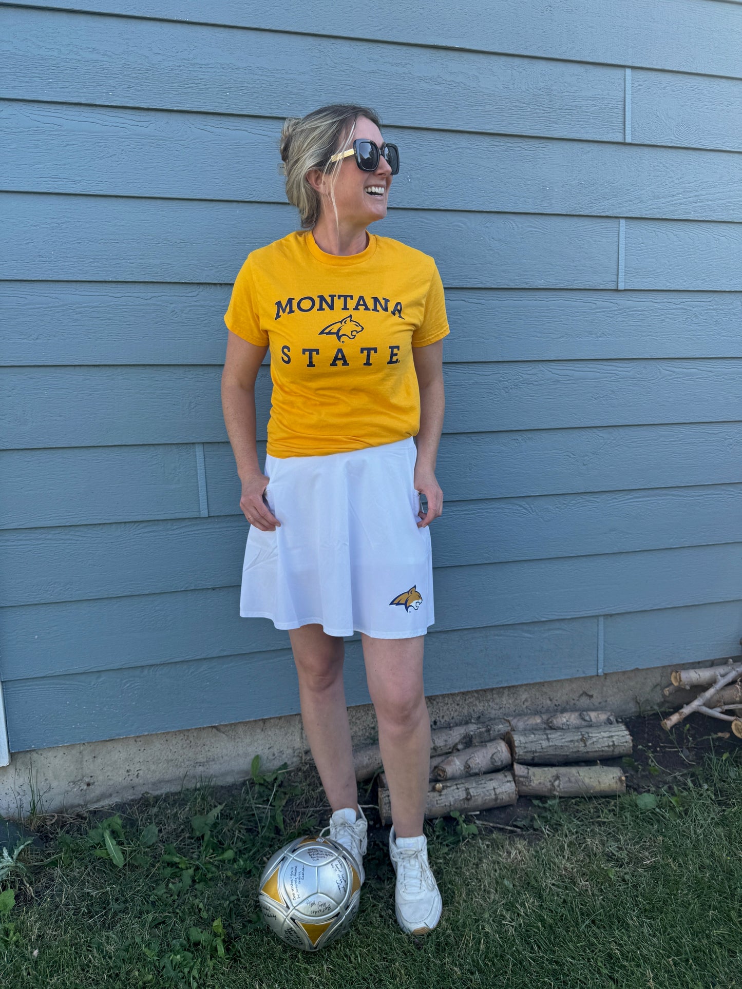 MSU Bobcats Flowy Skort (White)