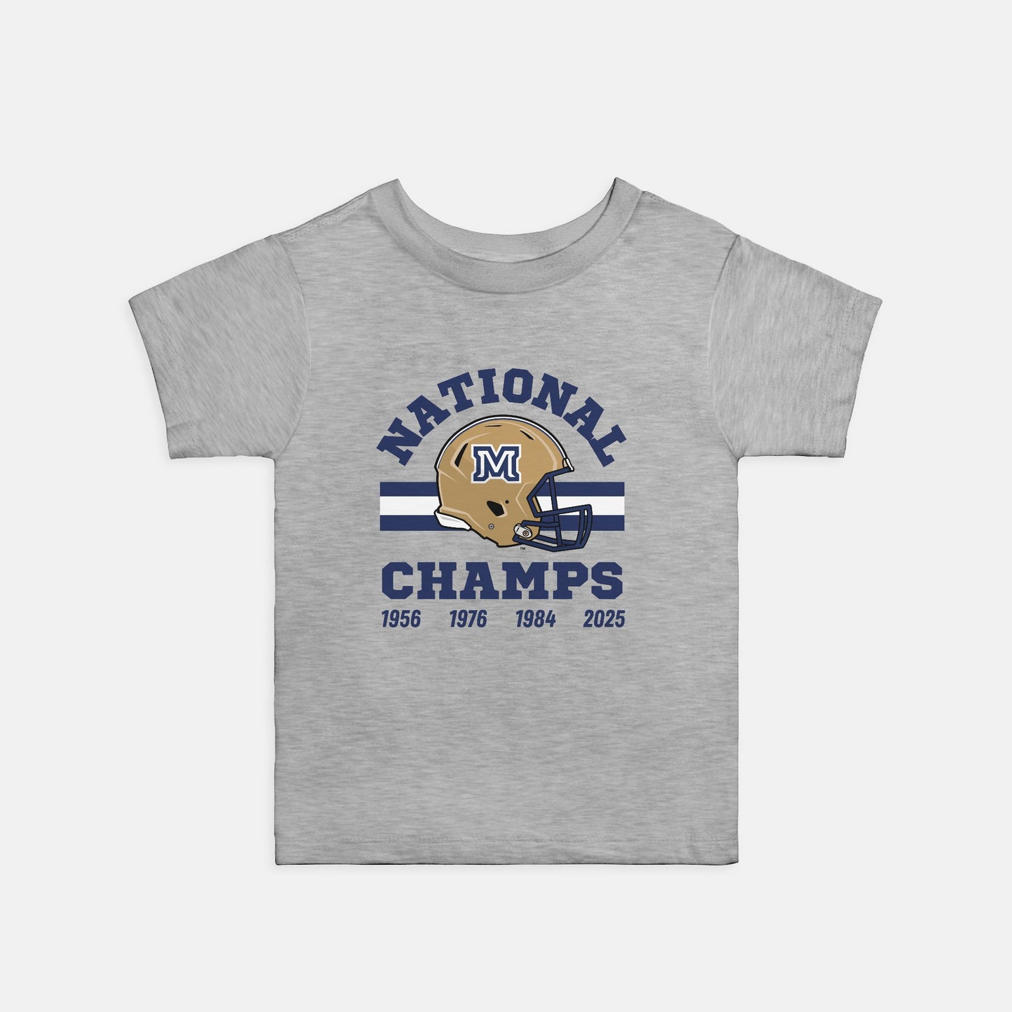 Toddler Tee - MSU Bobcats National Champions (grey and pink)