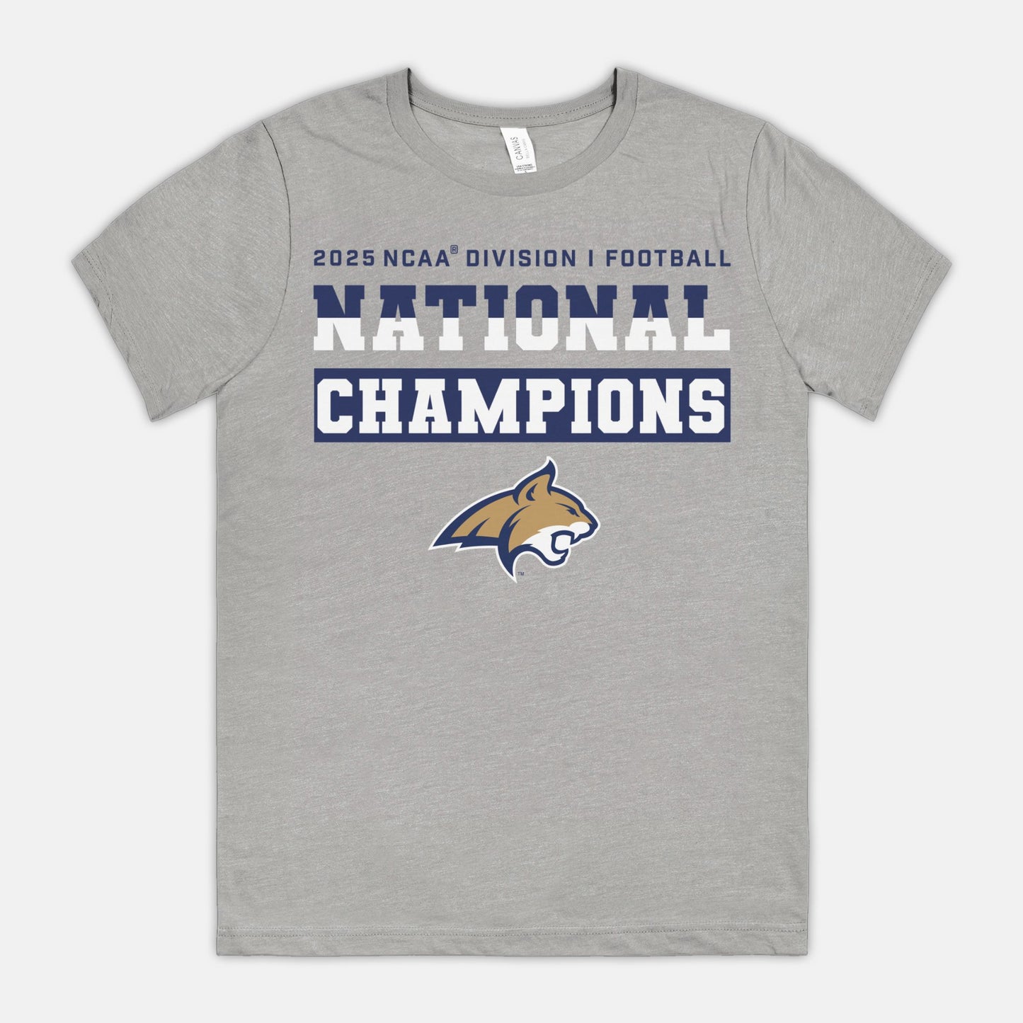 Adult Unisex - MSU Bobcats FCS DI Football National Champions T-Shirt