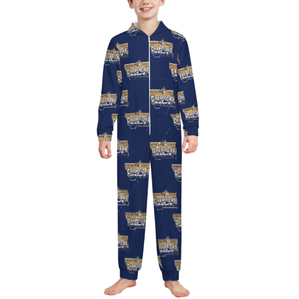 MSU Bobcats Official National Champions Logo Fleece Onesie - Youth and Adult Sizes