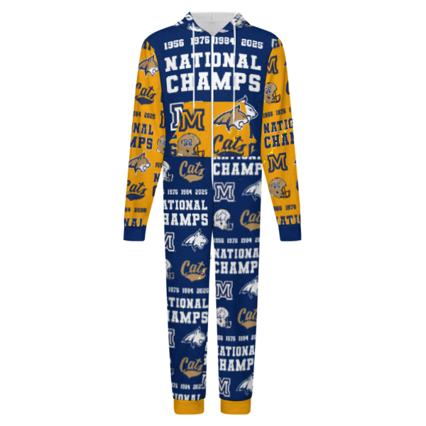 MSU Bobcats National Champions Fleece Onesie - Youth and Adult Sizes