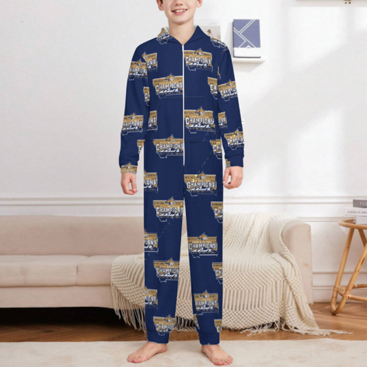 MSU Bobcats Official National Champions Logo Fleece Onesie - Youth and Adult Sizes