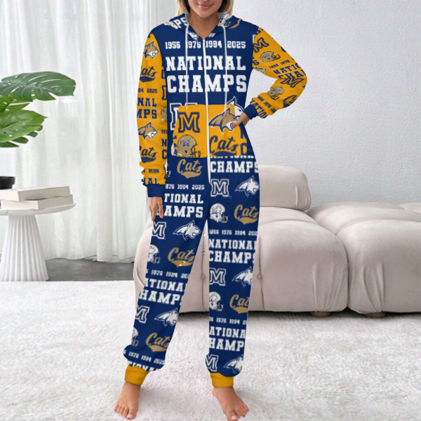 MSU Bobcats National Champions Fleece Onesie - Youth and Adult Sizes