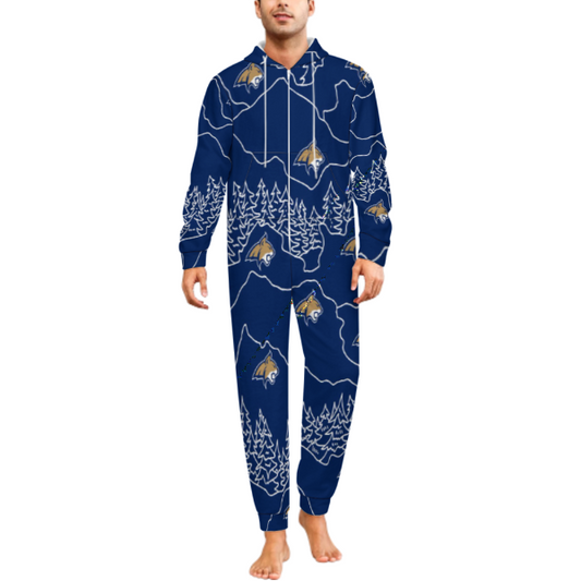 PREORDER (Ships Nov 1) - MSU Bobcats Fleece Onesie - Mountain Bobcat